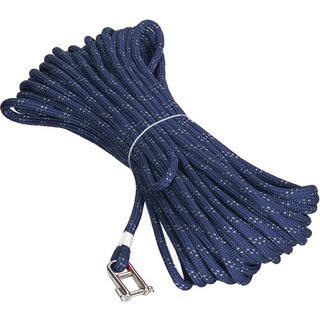 Faldline med nøgen splejset Dyneema-øje Robline Globe 5000 MK3, Dyneema SK38-kerne, 24-flettet polyester-kappe, blå, 30 meter x Ø8 mm