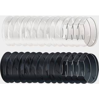 Ventilationsslange Shields, med stålspiral, 76 mm (3″), 15 meter, sort