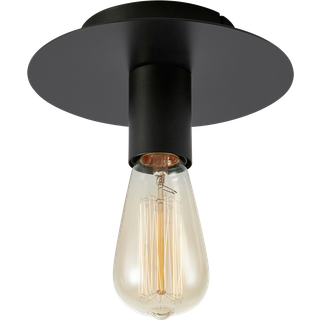 Piatto loftlampe med E27-fatning, sort