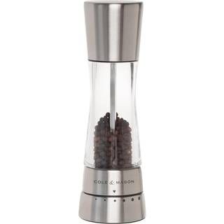 Cole & Mason Derwent Pepper Grinder - Rustfrit stålfabrik inkluderer gourmet -præcisionsmekanisme og premium peberkorn - Peber Mill Rustfrit stål