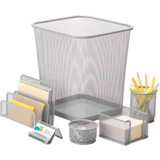 Honey-Can-Do Mesh Desk Set Silver OfC-06206 Silver 10.8 """" X 12.4 """" 6 stk.