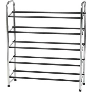 Iris USA 5-Tier Shoe Rack för entré 15 Par Sko Organiser för garderob Storage Organiser Silverskohylla