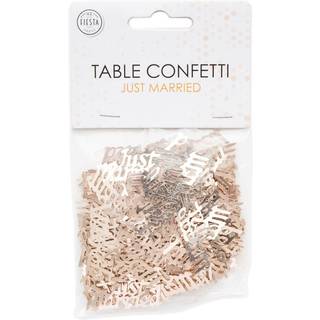 Rose gold Just Married konfetti