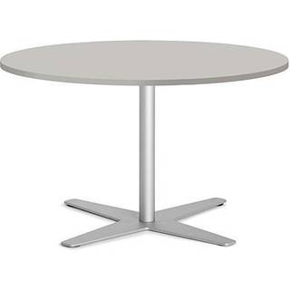 Amy cafebord Ø90cm h:56,5cm lys grå, facetkant med alu stel