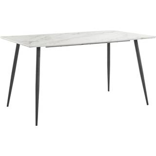 Spisebord 140 cm 6 pladser i Black Marble Look