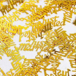 Guld Tekst "Just Married"- Konfetti 14 Gram