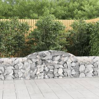 buede gabionkurve 3 stk. 300x30x60/80 cm galvaniseret jern