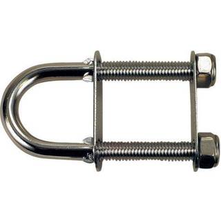 Stævnbøjle med dækplade Roca Bow Eye Standard, elektropoleret rustfrit stål AISI 304, u-formet, M10 x 66 mm, 105 mm