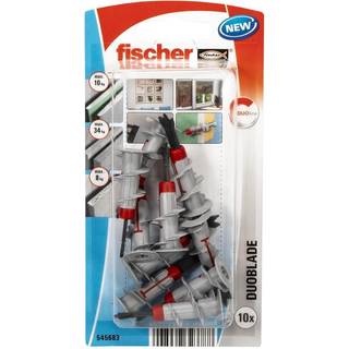 Selvborende gipspladedybler DuoBlade 4 - 5 mm, 10 stk - Fischer