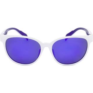 Adidas Sport Kvinde SP0021 21Y Solbriller Plast Hvid Violet Geometrisk Normal