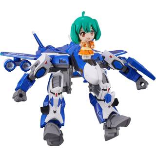 Tamashii Nations - Macross Frontier - VF -25G Messiah Valkyrie (Michael Use) med Ranka Bandai Spirits Tiny Session Action Figur