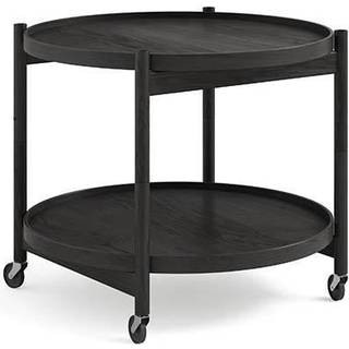 Brdr. Krüger Bølling bakkebord 60 cm. - Sortlakeret eg - Bakke 1: Sortlakeret eg / Bakke 2: Leaf