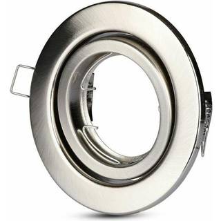 GU10 lampe - rundt, satin nikkel