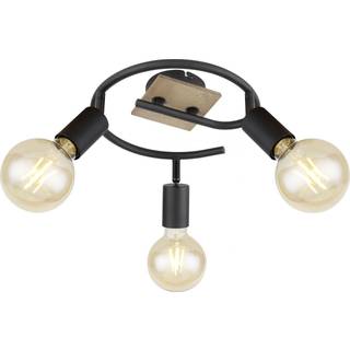 Martha loftlampe med træ spiral, 3 lyskilder