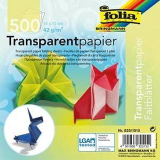 Transparentpapier Faltblätter mehrfarbig 15x15cm 500 Blatt - Mehrfarbig