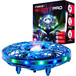 Force1 Scoot Pro Hand Operated Drone For Kids Voksne - 360 Induktion Hands Free Motion Sensors Mini Drone Med Bright LED Projection Easy Indoor S