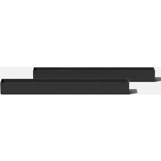 Veradek Forma Series Trough Plastic Planter 32 '' L X 3,5 '' W X 3 '' H i Black 2 Pack