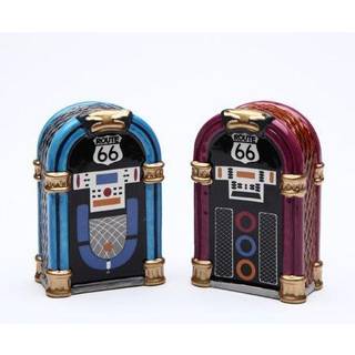 STEALStreet SS-CG-61826 2.88 tommer bl? og lilla jukebox s?t salt og peber ryster
