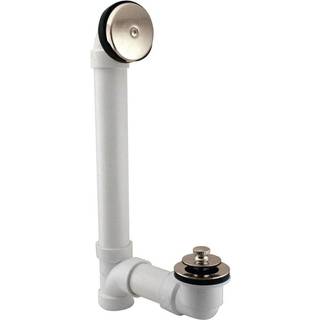 Westbrass Pull & Drain Sch. 40 PVC-badaffald med en-hullers øverste albue poleret nikkel D49721-05