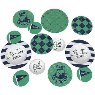 Stor prik af lykke par -tee tid - golf f?dselsdag eller pensioneringsfest gigantcirkel konfetti dekorationer store 27 t?ller