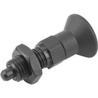 Positioneringsbolt Størrelse: 2 - D1: M12x1,5, D: 6, Model: B med låsemøtrik, hærdet stål, Materiale
