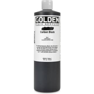16 oz Fluid Acryl Color Maling Farve: Carbon Black