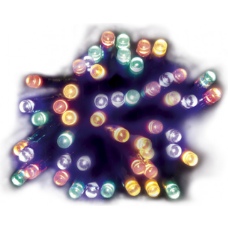 Grundig solcelle lyskæde, 6.4m, 50led lys, multi