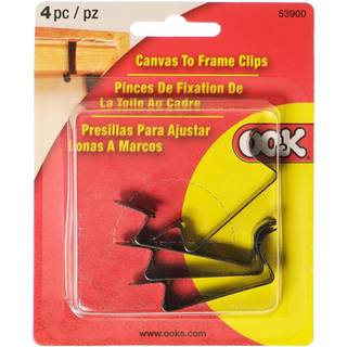 OOK 53900 l?rredsramme klip og billedramme klip st?l sort finish 35 lb (4 stykke)