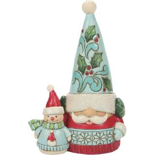 Enesco Jim Shore Heartwood Creek Winter Wonderland Gnome og Snowman figur 5,12 tommer flerfarvet