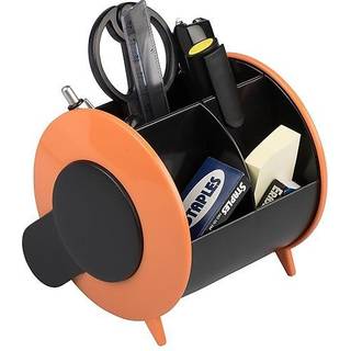 Jam Paper Desk Organizer Supply Set - 5 X 5 X 5 - Round - Orange - Solgt individuelt