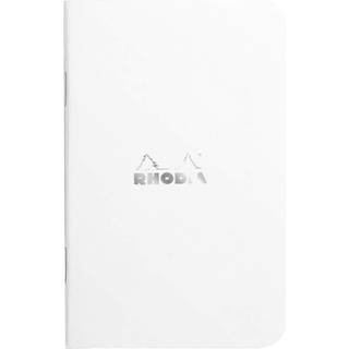 Rhodia Slim Staplebound Notebooks - Graf 48 ark - 3 x 4 3/4 in. - White cover (119151c)