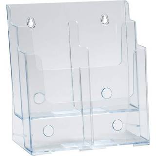 Azar viser 252381 To-lags fire-lommer Trifold Brochure Holder
