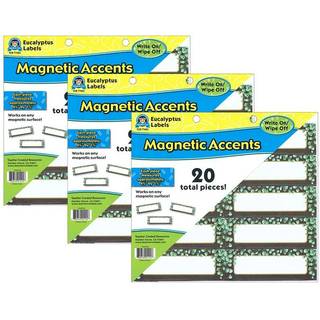 Eucalyptus etiketter Magnetiske accenter 20 pr. Pakke 3 pakker