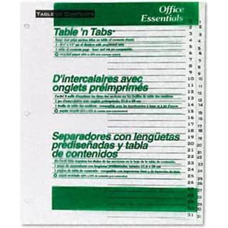 Office Essentials Tabel 'N TABS Dividers 31-TAB 1-31 Letter White 1 Set