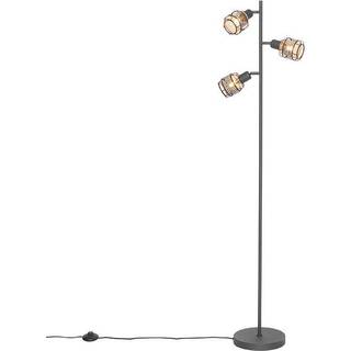 Design gulvlampe sort med guld 3-lys - Noud