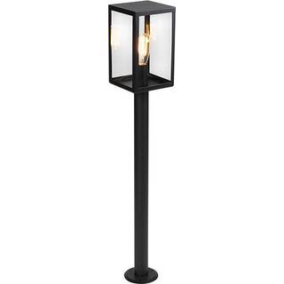 Moderne udendørslampe sort med glas 100,5 cm - Rotterdam