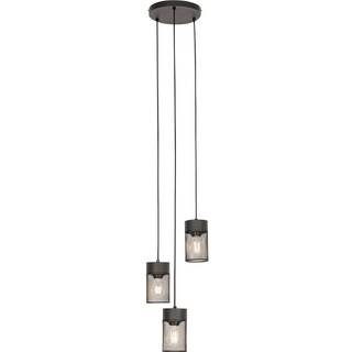 Industriel pendellampe sort 3-lys - Jim