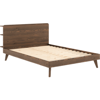 Retreat Sengeramme Fra Karup Design i Massiv FSC Fyrretræ | Japandi - Carob Brown - 140×200 | Trekvart seng