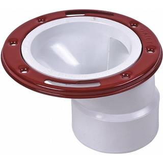 Oatey 3 in. Eller 4 in. PVC offset skabsflange med metalring uden testhætte