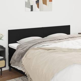 sengegavle 2 stk. 100x5x78/88 cm stof sort