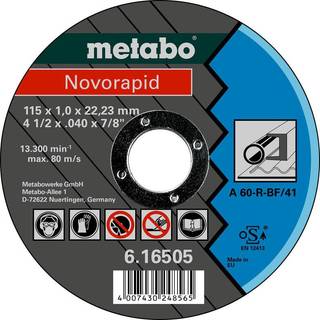 Metabo 4007430248565 - 616505000 Kvalitetsklasse A 60-R - A 46 R Novorapid stål