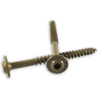 Woodpro Fasteners ST14X312B 1/4-tommer med 3-1/2-tommers l?ngde Runde skivehoved Udvendige tr?skruer 250-pakken guld