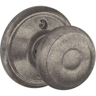 Schlage Knob Non-Turning Lock Distressed Nickel (F170 Geo 621)