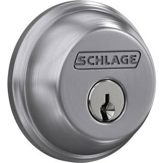 Schlage B60 N 626 DEADBOLT Keyed 1 side H?jeste boligsikkerhed Satin Chrome