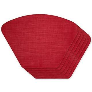 Tango Red Solid Round Table Placemat Set/6