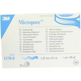Micropore tape  9,1m x 1,3cm latexfri usteril hvid