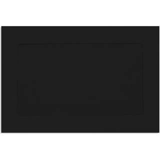 Luxpaper 6 x 9 Fuldt ansigtsvinduet konvolutter | Midnat sort | 80 lb. Tekst | 50 Antal