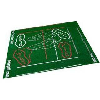 Pelz Golf DP4002 Short Game Positionmåtte - Grøn Standard: præcis fod- og boldplaceringer til wedge-, chip- og sandslag