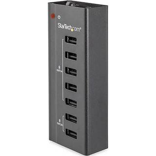 StarTech.com 7 Port USB Charging Station with 5x 1A Ports and 2x 2A Ports charging strip - + AC power adapter