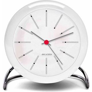 Arne Jacobsen Clocks AJ Bankers bordur hvid